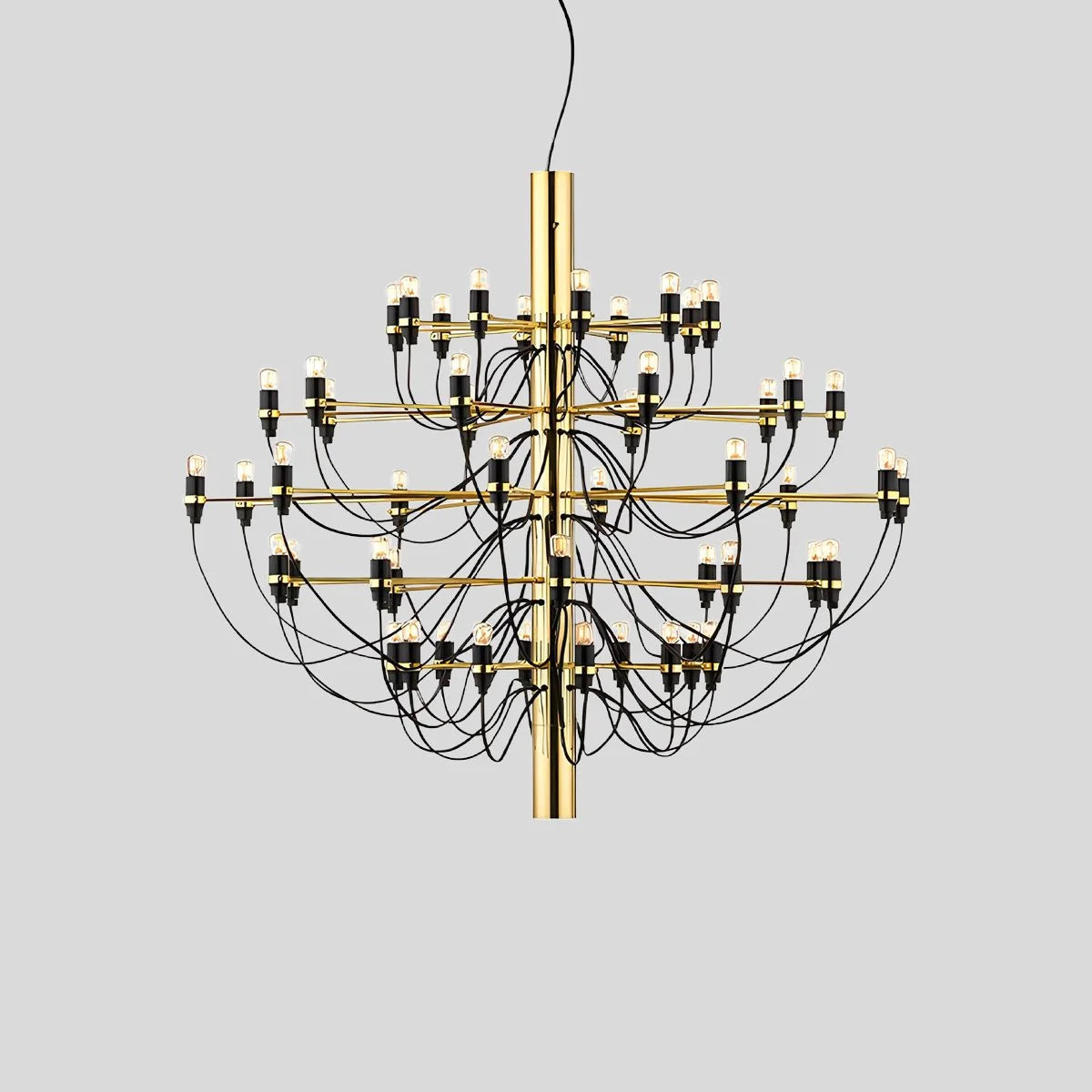 Antizer Tiered Modern Candle Chandelier Gold 100cm / 39.37"