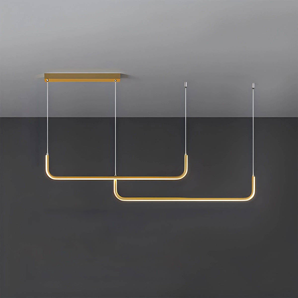 Antizer Modern LED Ceiling Chandelier for Living Room Gold 120cm / 47.24"