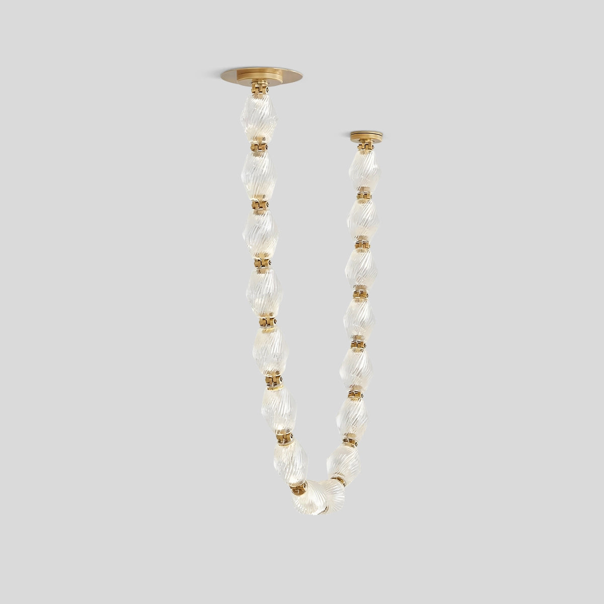 Antizer Zypheria Art Deco Czech Glass Beaded Chandelier Gold 16 Balls