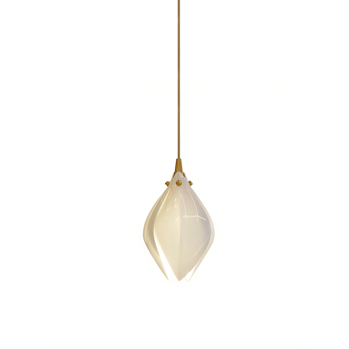 Antizer Ceramic Bud Pendant Light for Modern Interiors Gold 1 Head
