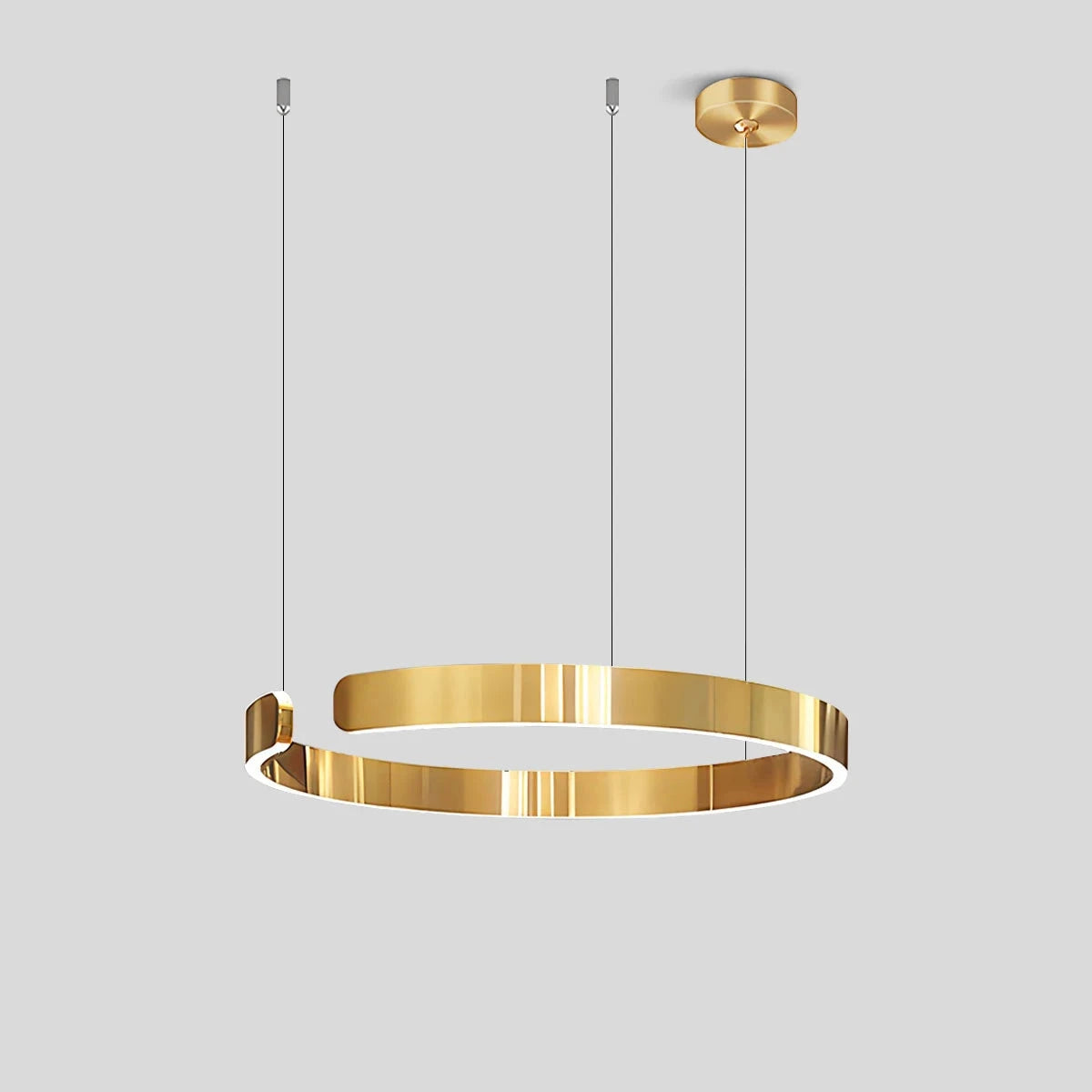 Antizer Modern Ring LED Chandelier for Living Room Golden