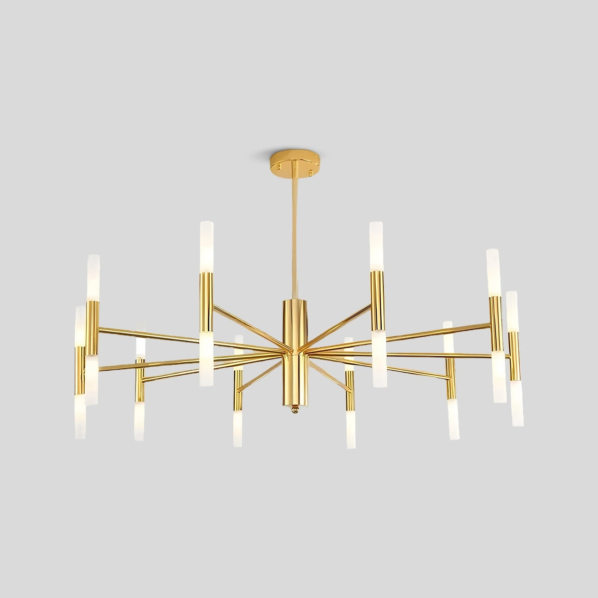 Antizer Adjustable Round Tube Chandelier Gold 20 Head-Big