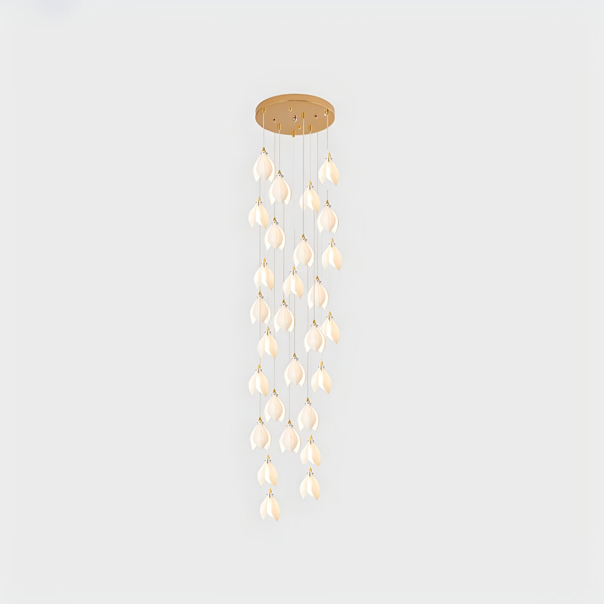 Antizer Ceramic Bud Pendant Light for Modern Interiors Gold 28 Heads