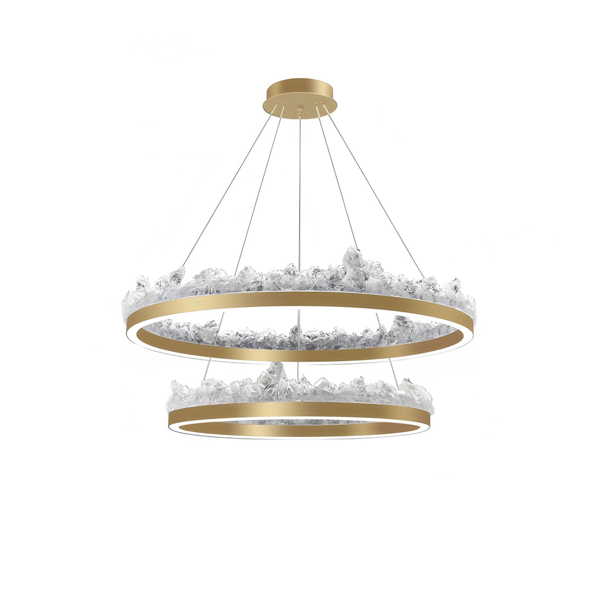 Antizer Modern Light Luxury Iceberg Chandelier Gold Stepless Dimming