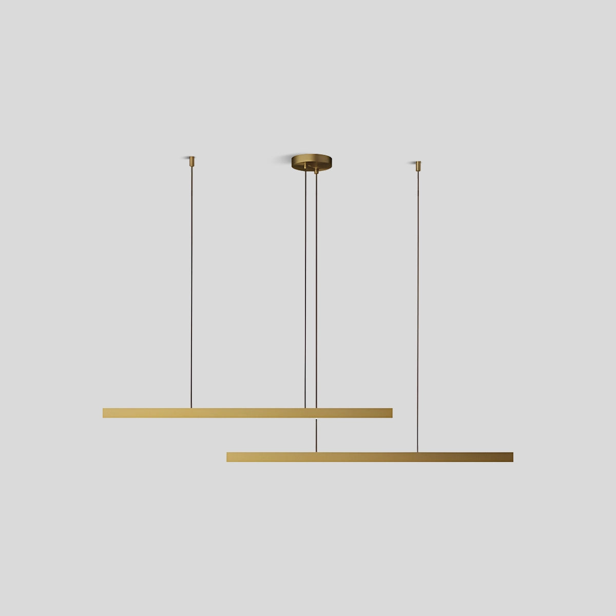 Antizer All Copper Minimalist Chandelier for Dining & Living Rooms Copper Color Trichromatic Dimming