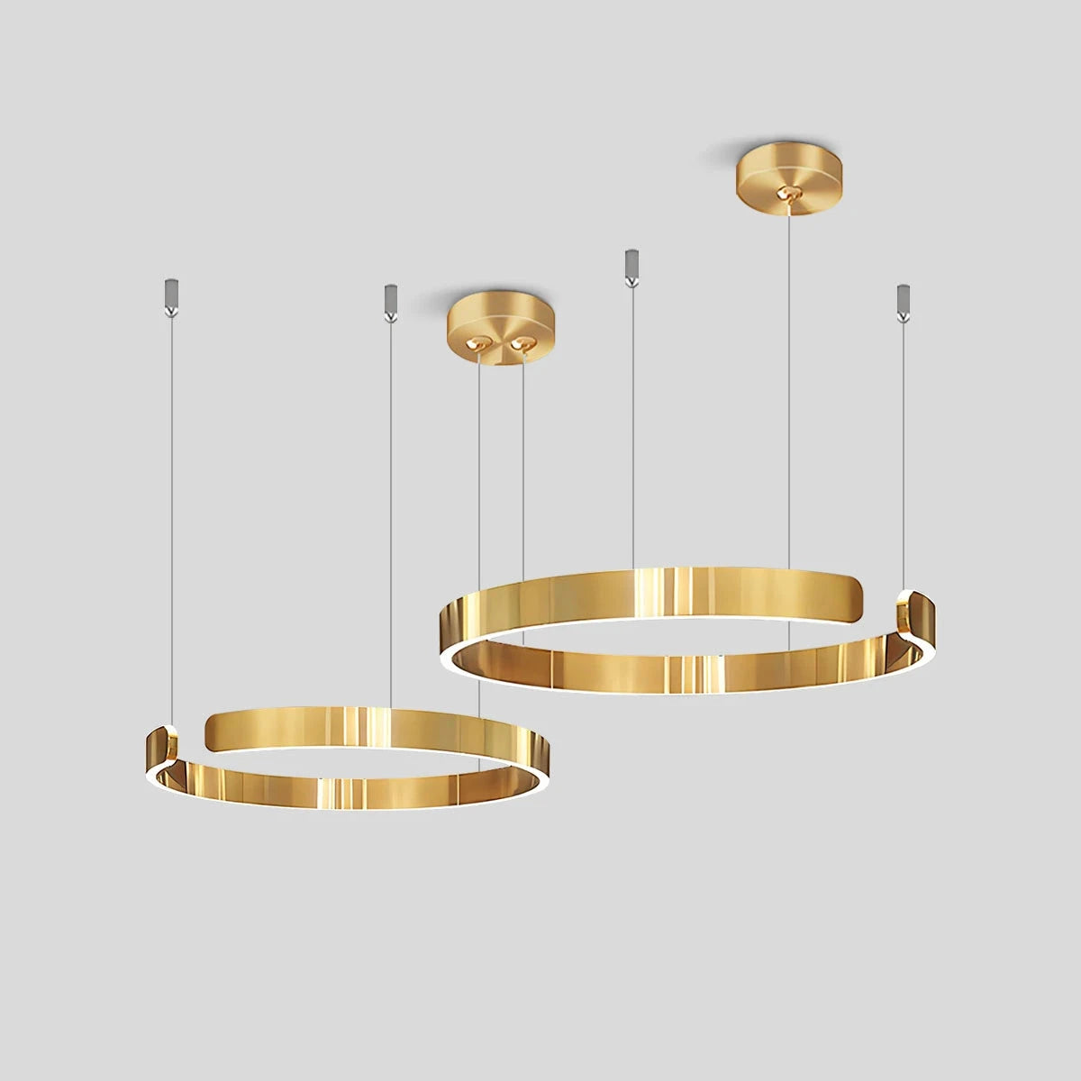 Antizer Modern Ring LED Chandelier for Living Room Golden