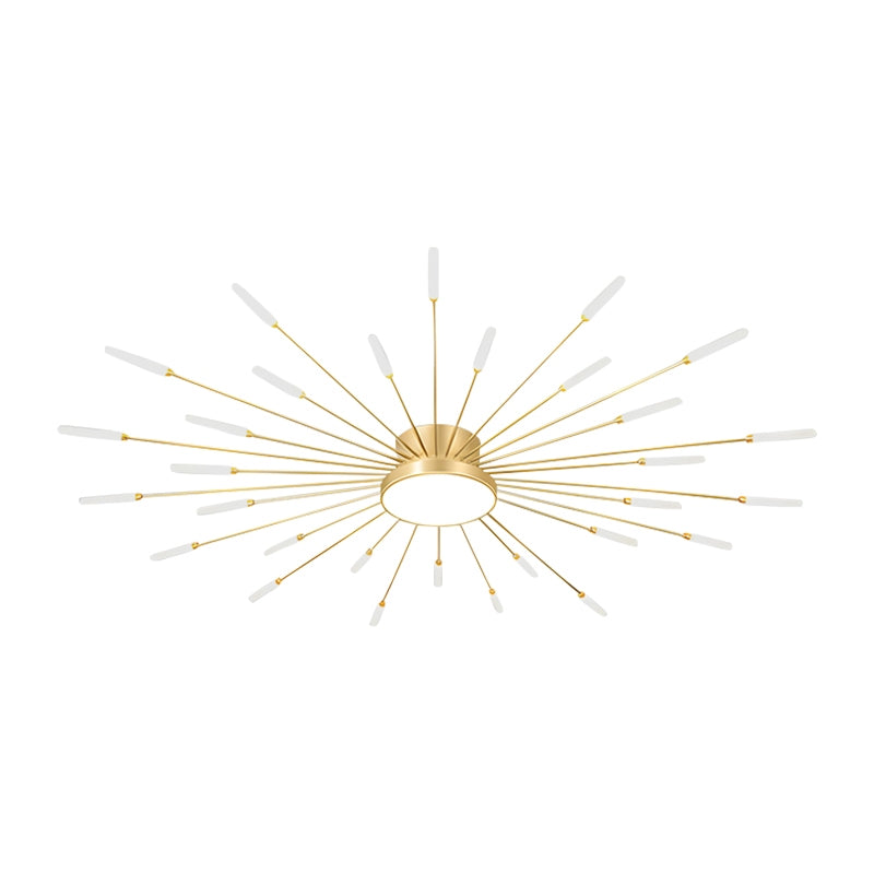 Antizer Fireworks Swirl Ceiling Light for Living Room Gold 30+1 Lights Dimmable With Remote