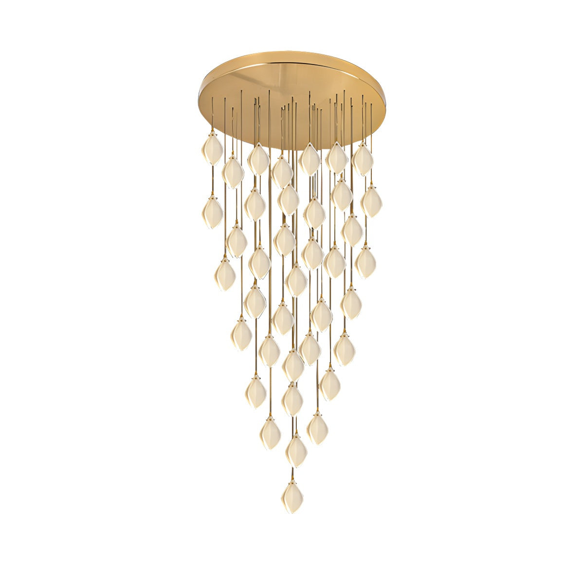 Antizer Ceramic Bud Pendant Light for Modern Interiors Gold 35 Heads