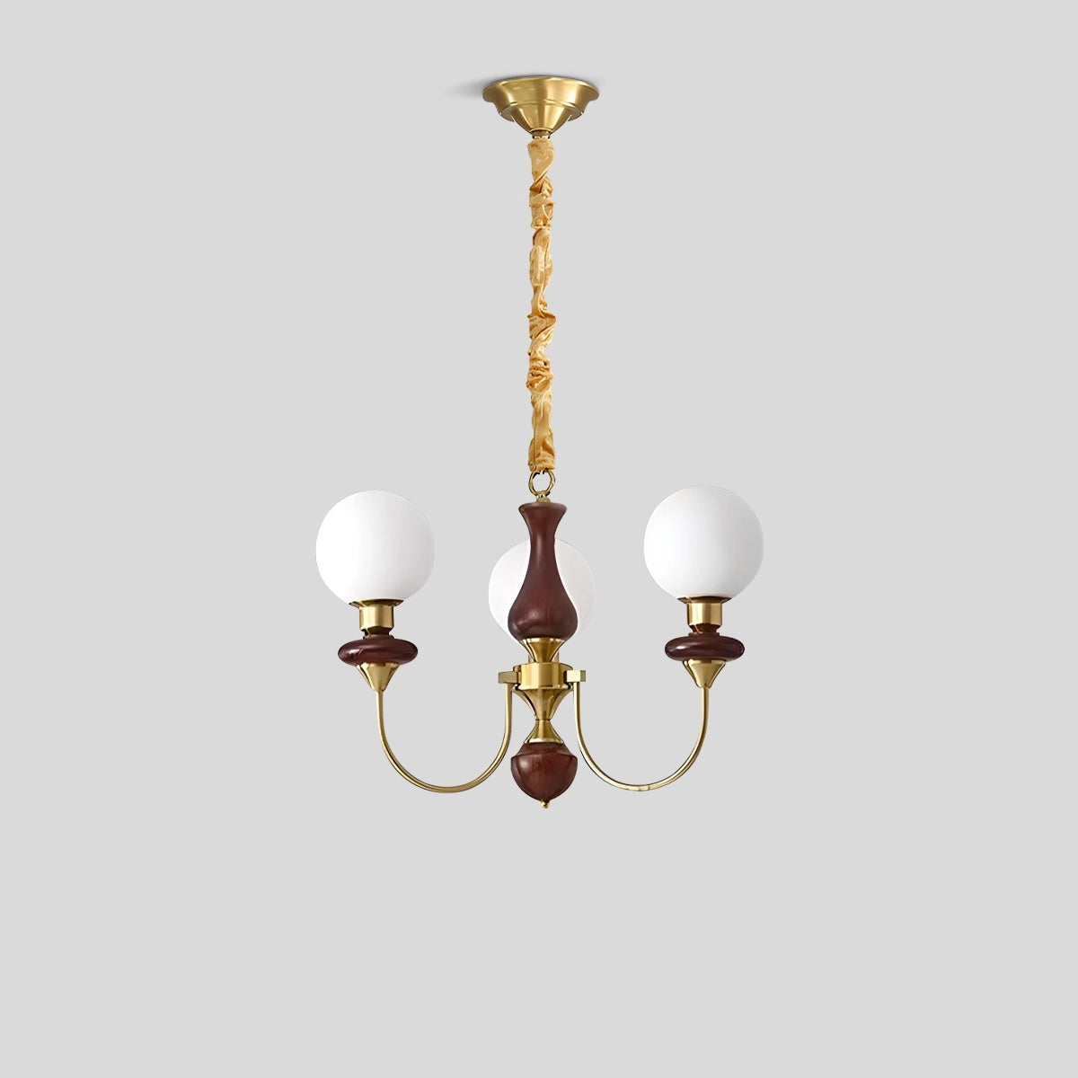 Antizer Modern Luxury Metal Chandelier Gold 3 Heads