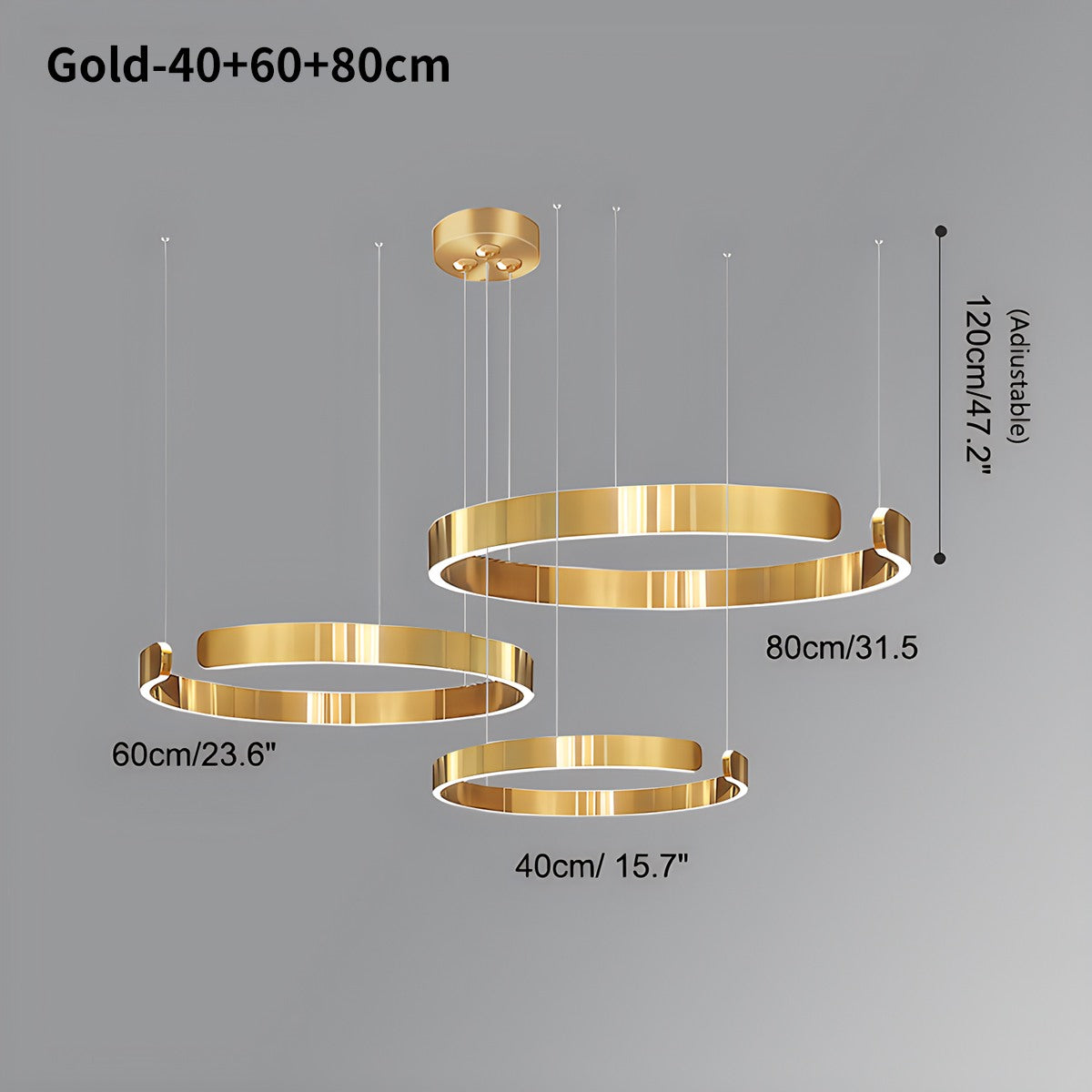 Antizer Modern Ring LED Chandelier for Living Room