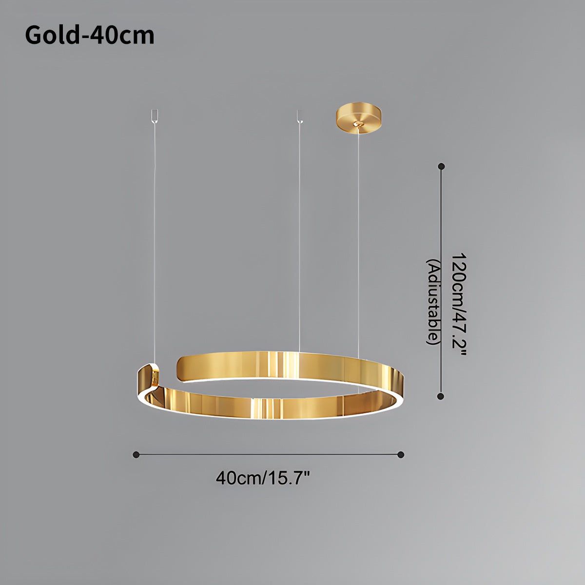 Antizer Modern Ring LED Chandelier for Living Room