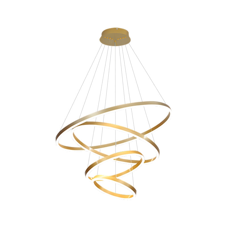 Gold Tiered Ring Chandelier