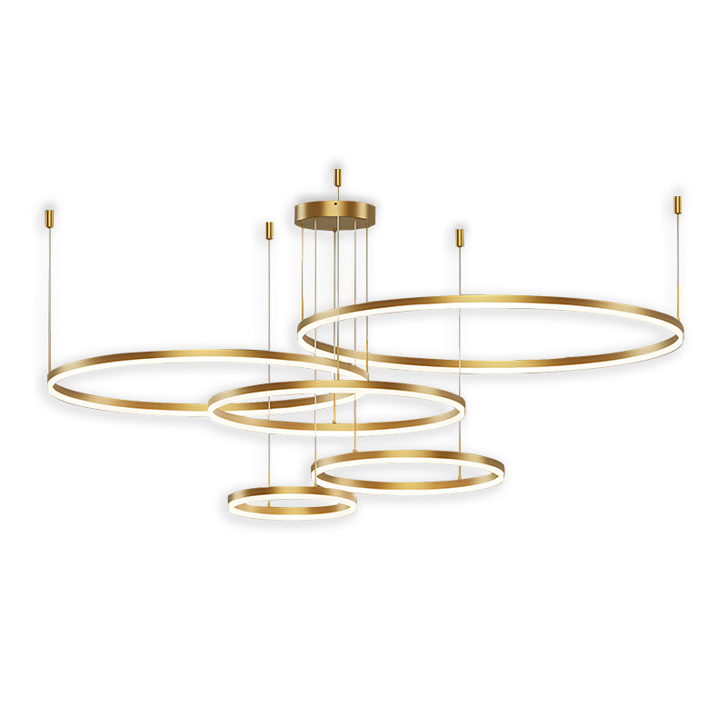 gold ring chandelier