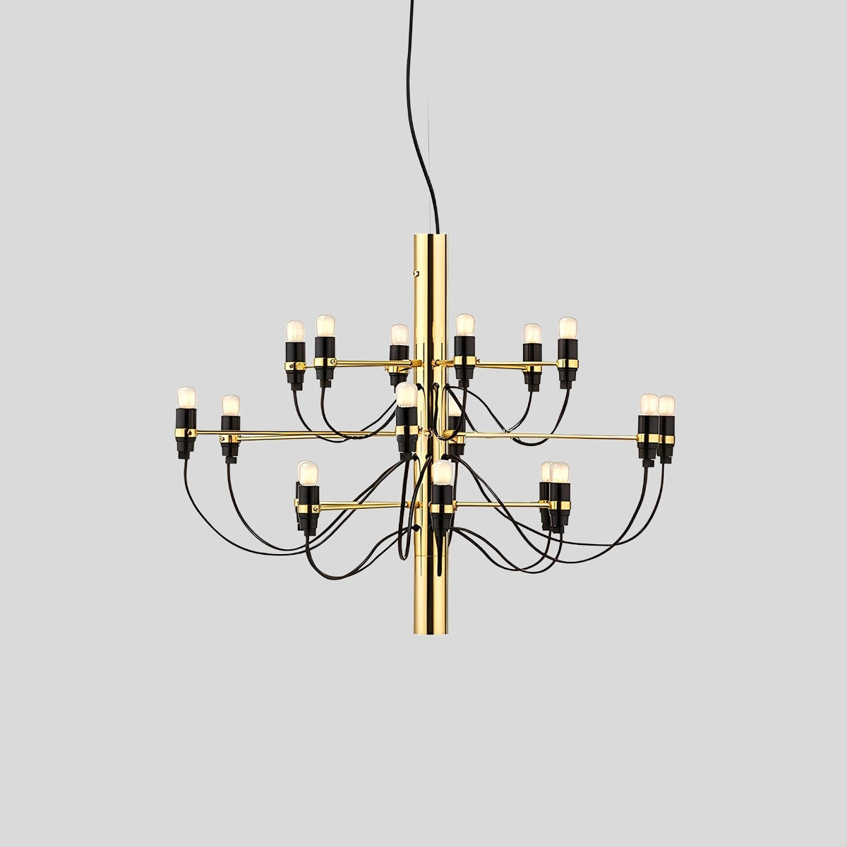 Antizer Tiered Modern Candle Chandelier Gold 56cm / 22.05"