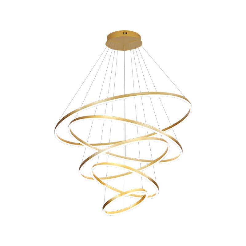 Gold Tiered Ring Chandelier