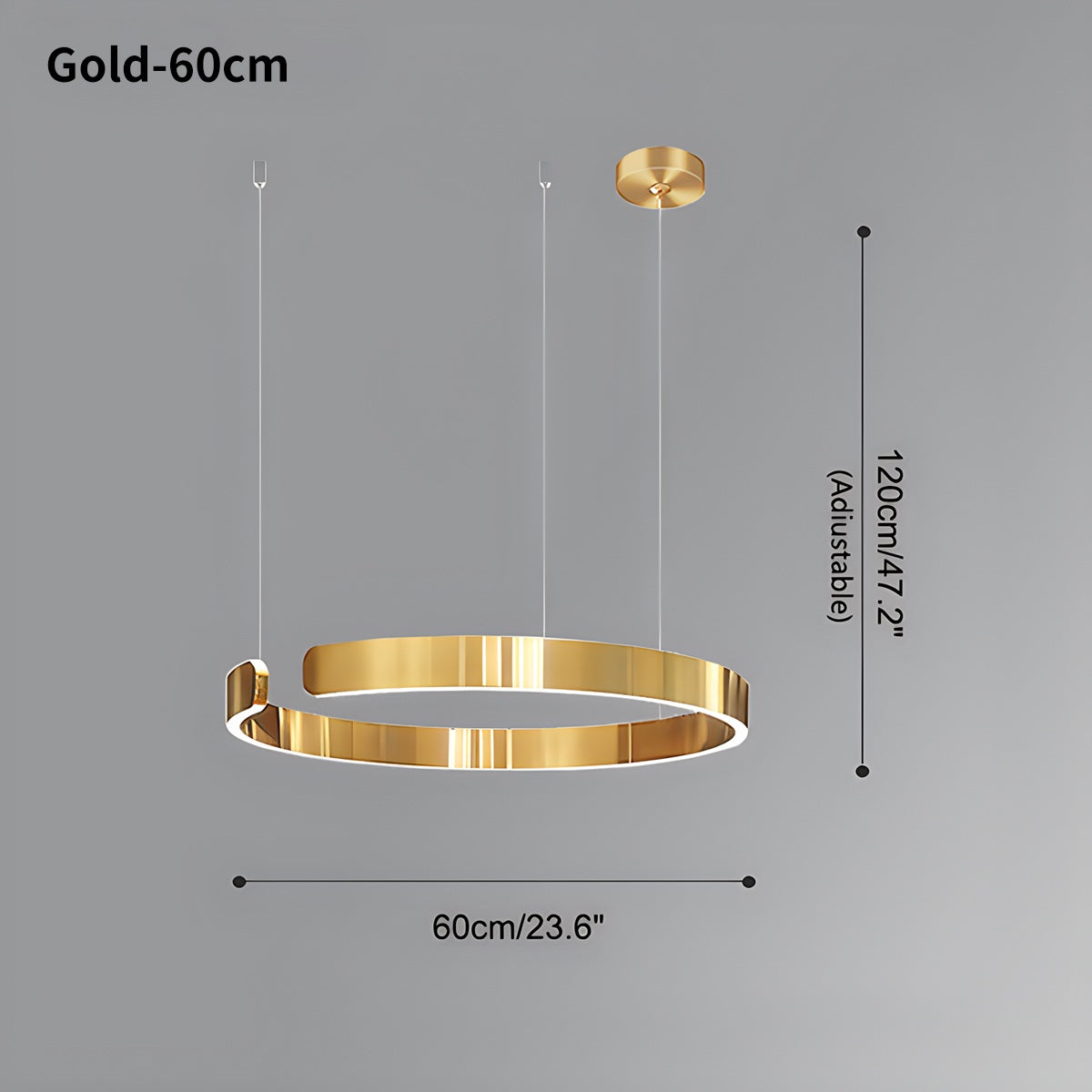 Antizer Modern Ring LED Chandelier for Living Room