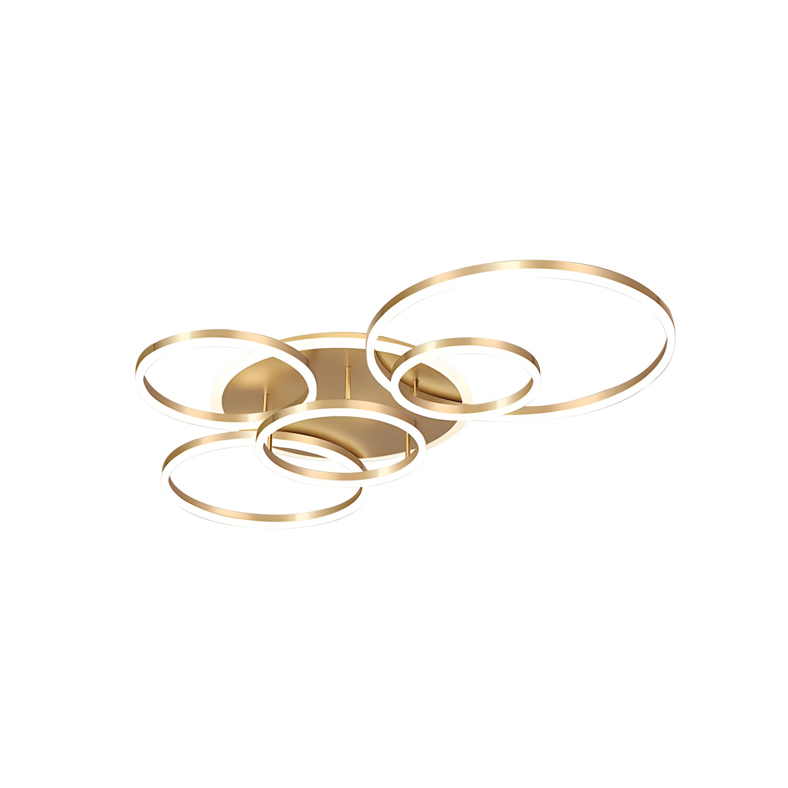 Antizer Circular LED Ceiling Light for Living Room Gold 6 Circles-45.3" (115cm)