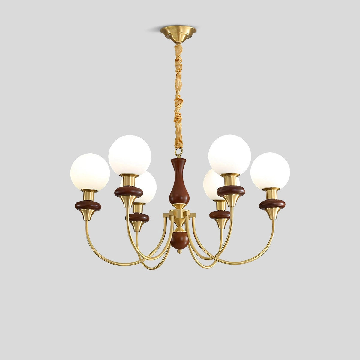 Antizer Modern Luxury Metal Chandelier Gold 6 Heads