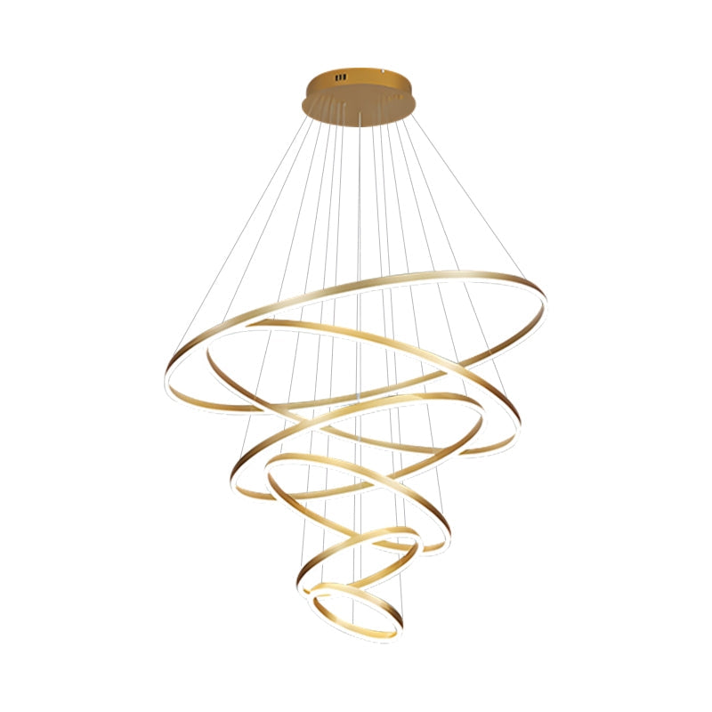 Gold Tiered Ring Chandelier