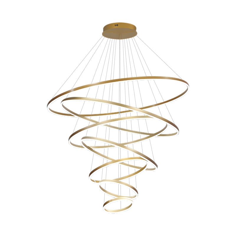 Gold Tiered Ring Chandelier