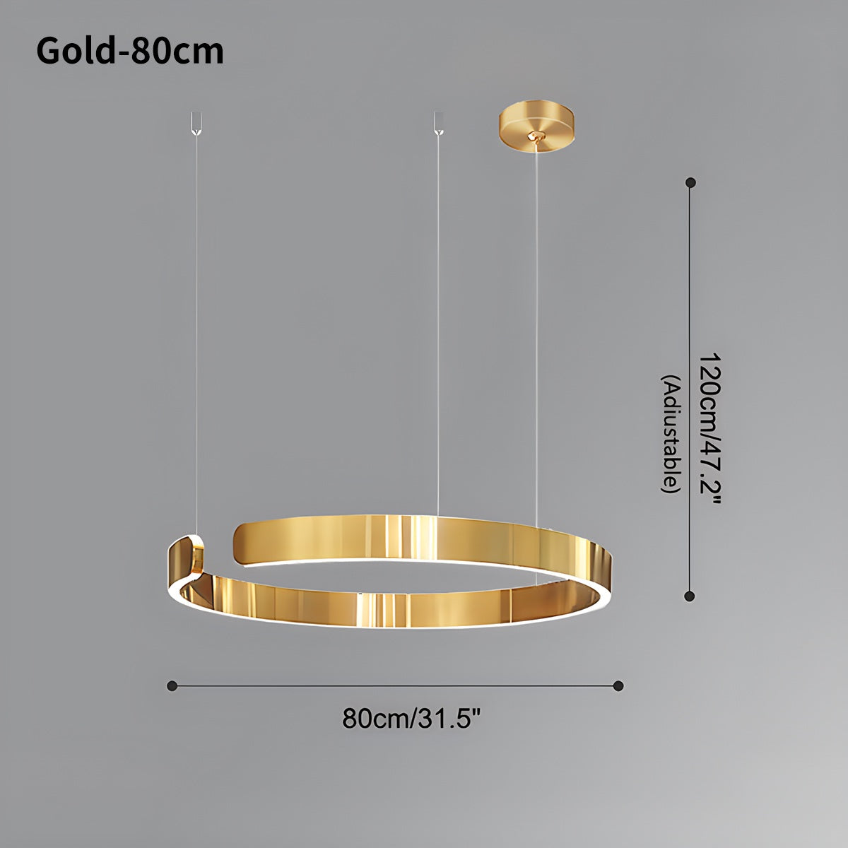 Antizer Modern Ring LED Chandelier for Living Room