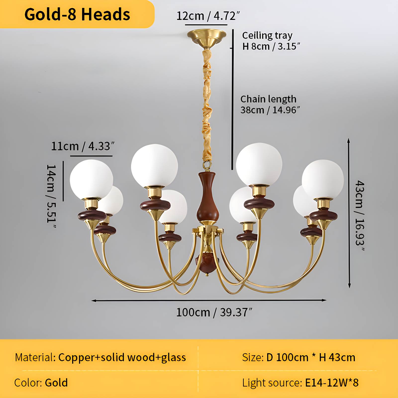 Antizer Modern Luxury Metal Chandelier