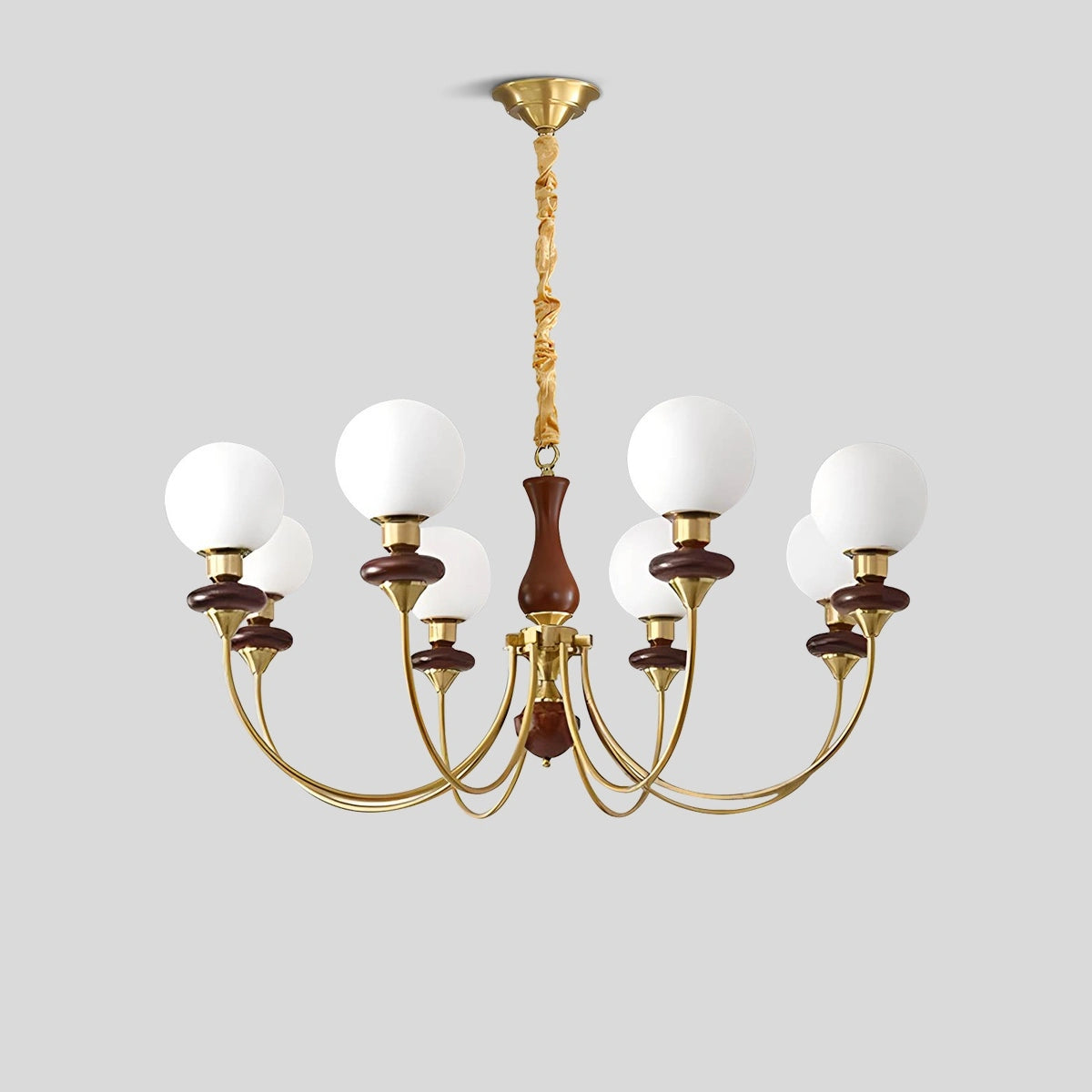 Antizer Modern Luxury Metal Chandelier Gold 8 Heads