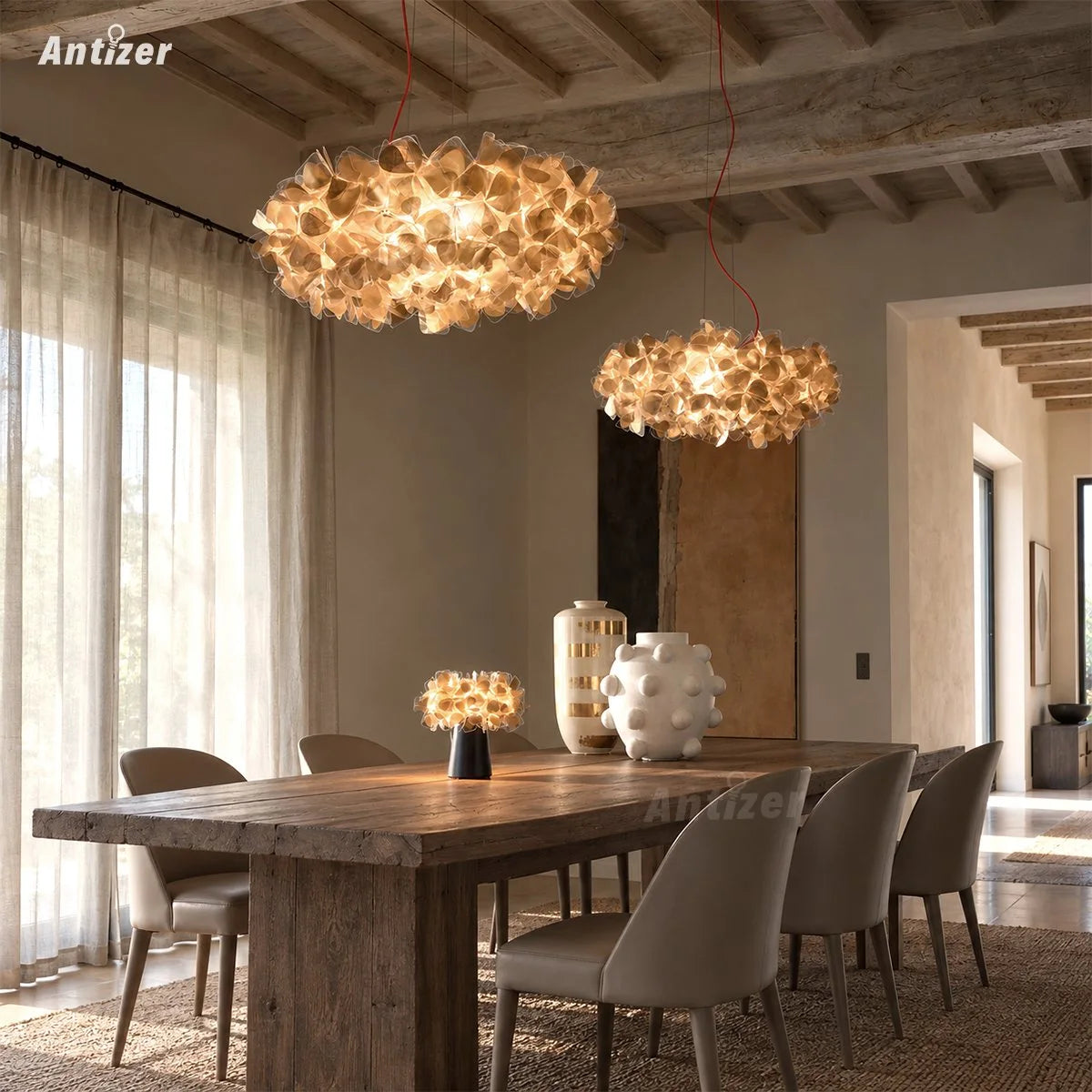 Antizer Italian Creative Petal Chandelier for Bedroom