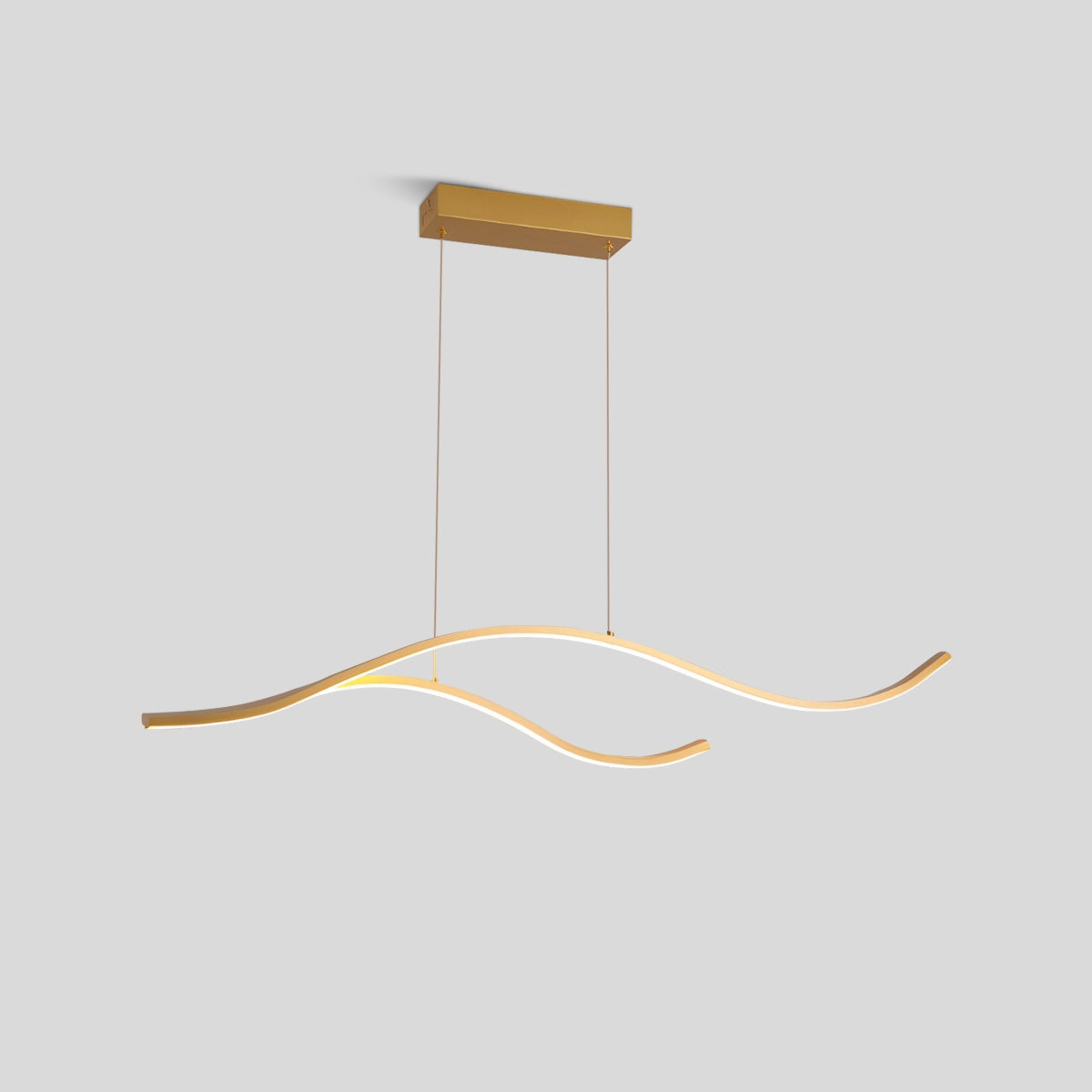 Antizer Modern Waves Hanging Pendant Light Gold Small