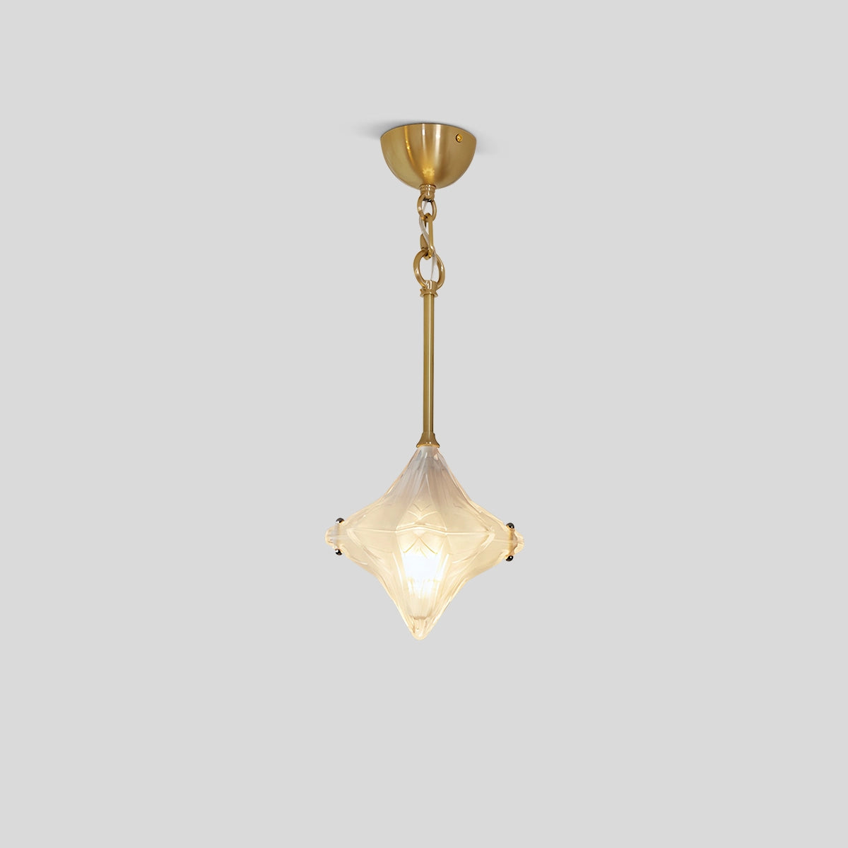 Antizer French Murano Star Glass Pendant Light Gold Style A