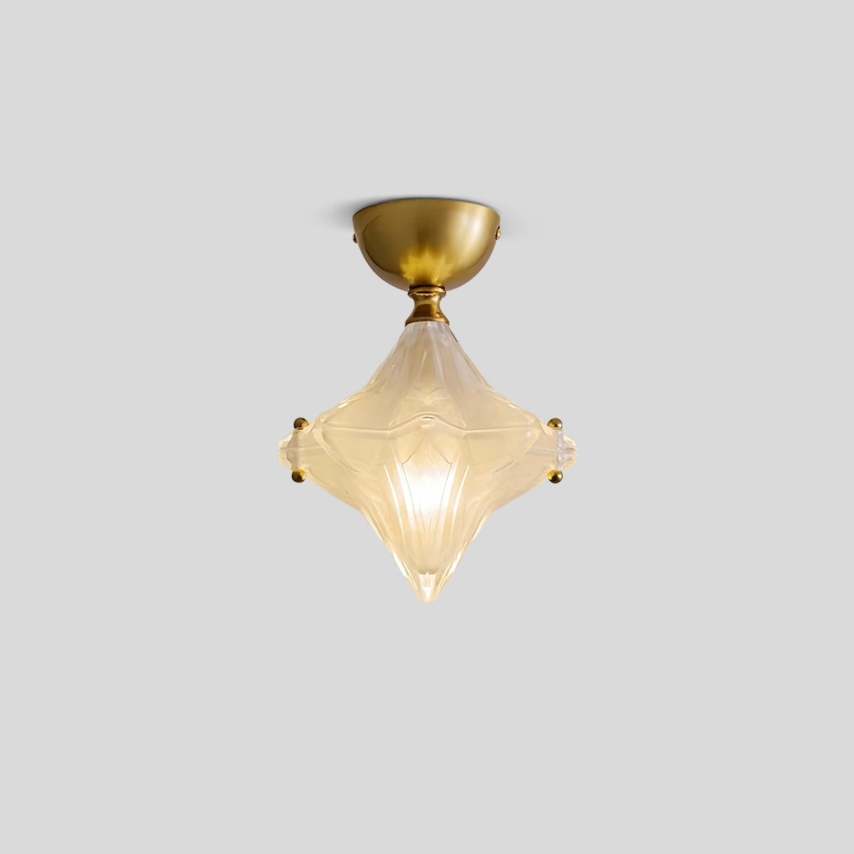 Antizer French Murano Star Glass Pendant Light Gold Style B