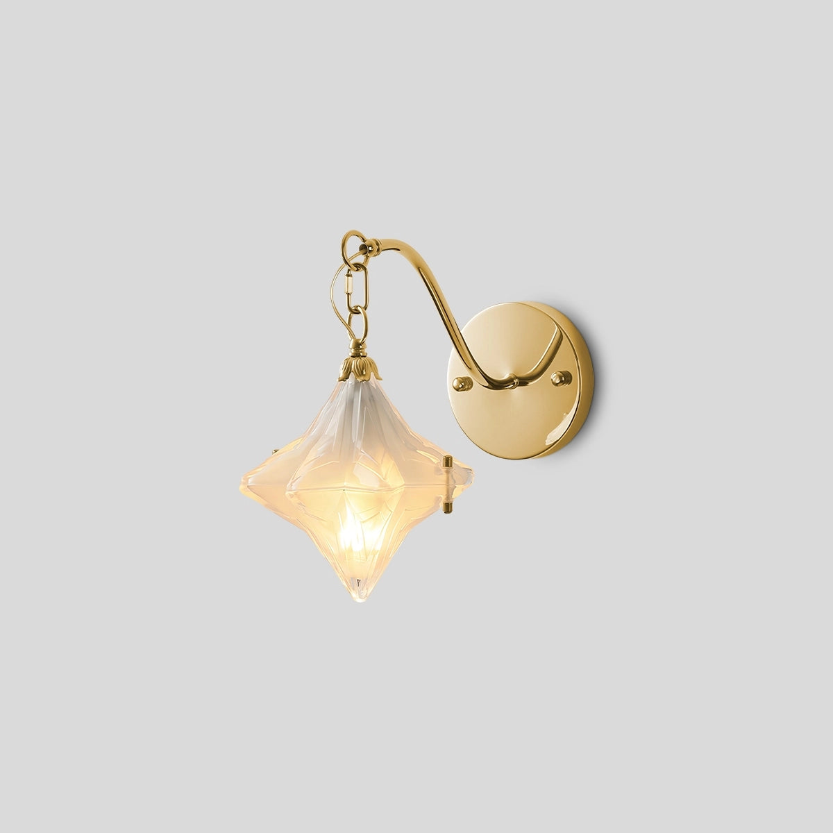 Antizer French Murano Star Glass Pendant Light Gold Style C