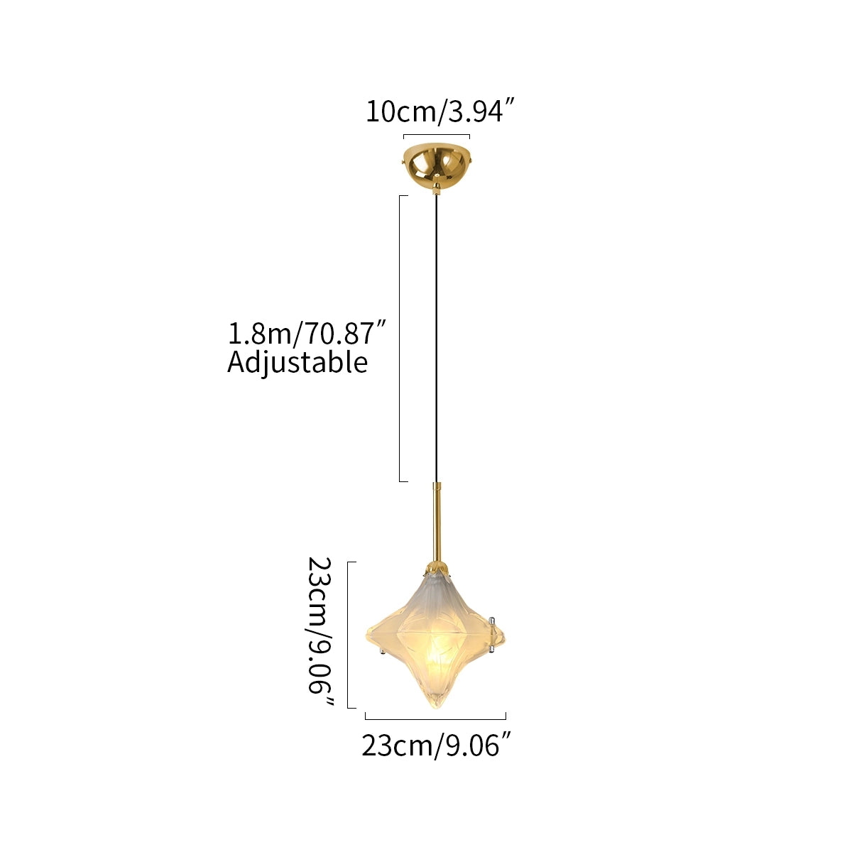 Antizer French Murano Star Glass Pendant Light