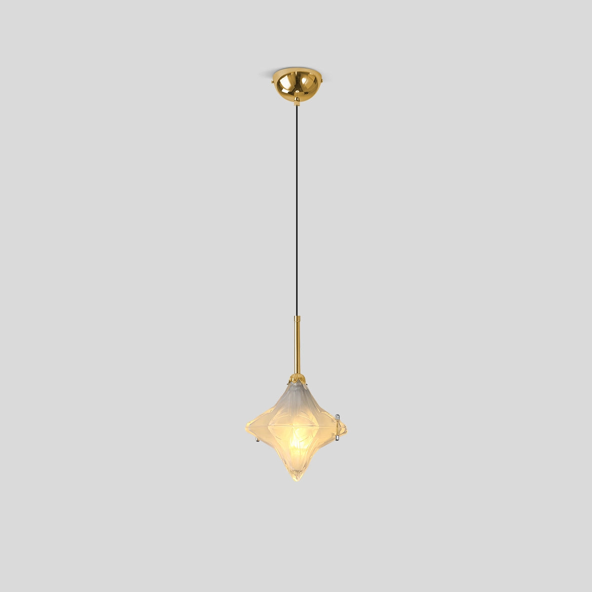 Antizer French Murano Star Glass Pendant Light Gold Style D