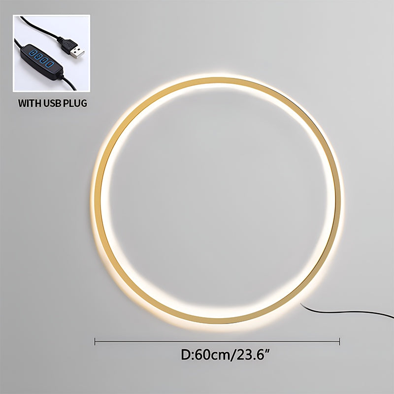 Antizer Round Ring LED Wall Lamp for Living Room
