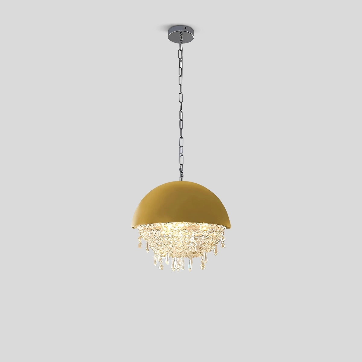 Antizer Spherical Crystal Chandelier Globe Pendant Light Gold
