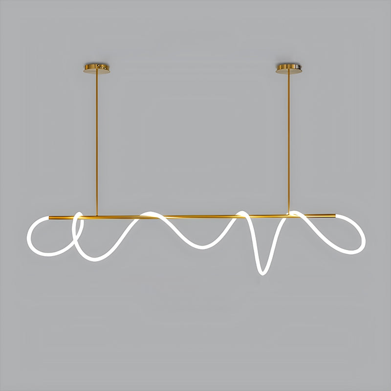Antizer Modern Long Hose Led Pendant Light for Dining Room