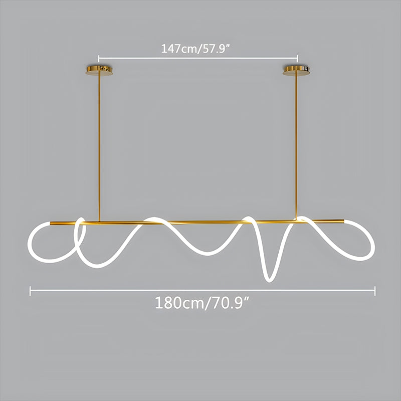 Antizer Modern Long Hose Led Pendant Light for Dining Room