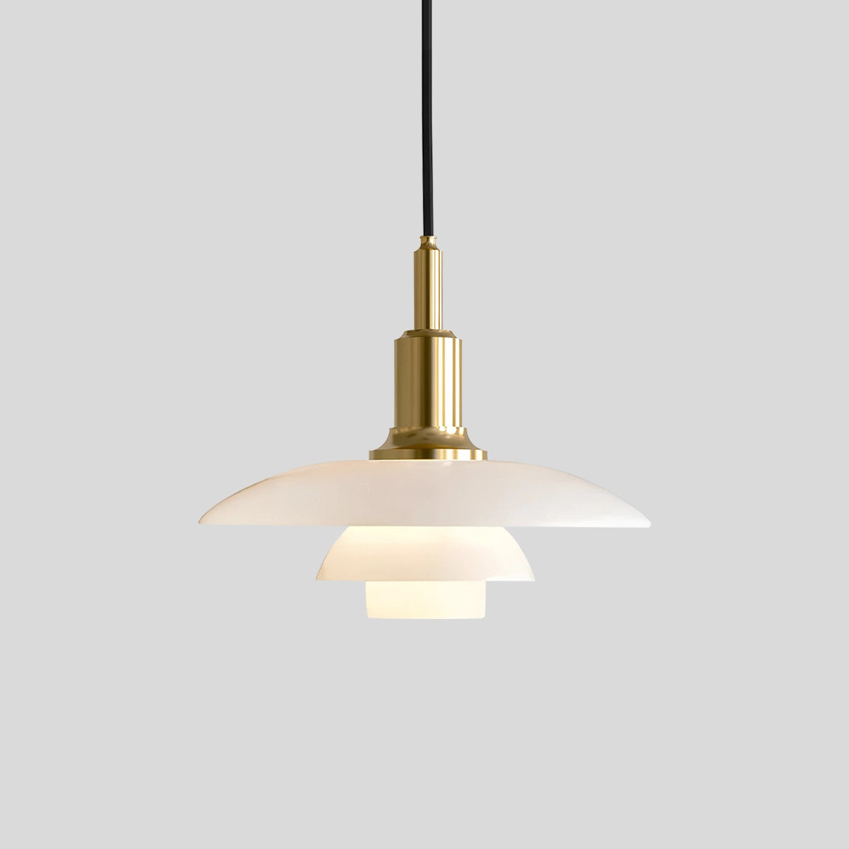 Gold glass pendant light