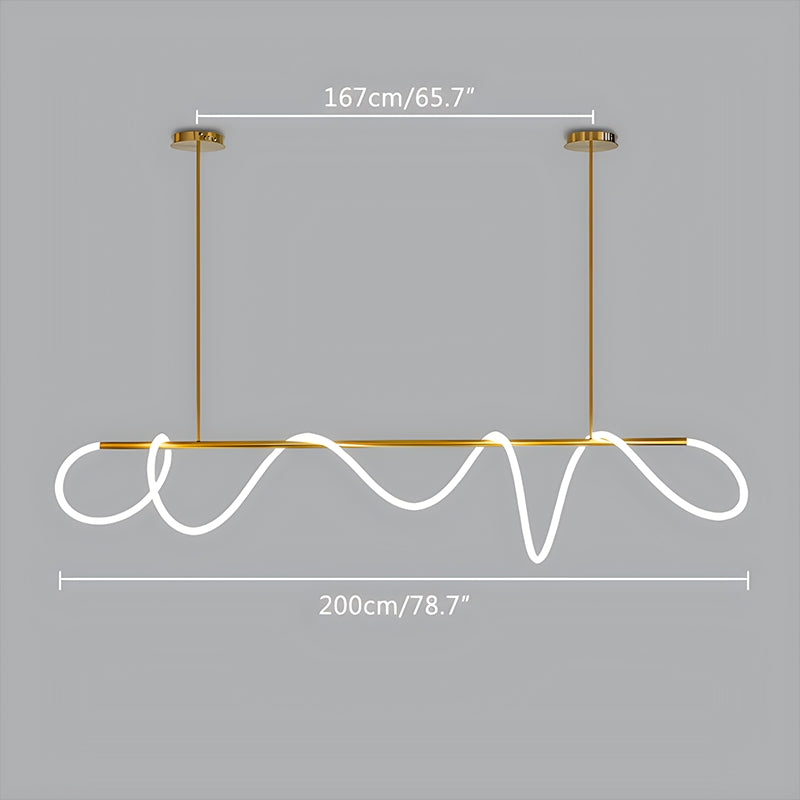 Antizer Modern Long Hose Led Pendant Light for Dining Room