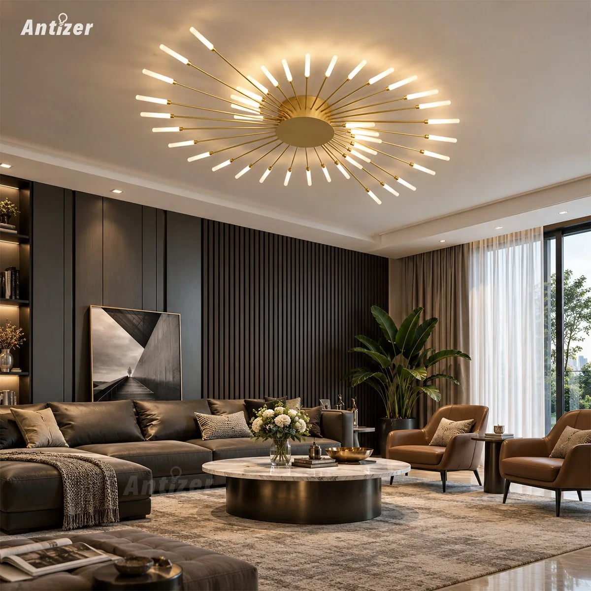 Antizer Fireworks Starburst Ceiling Light
