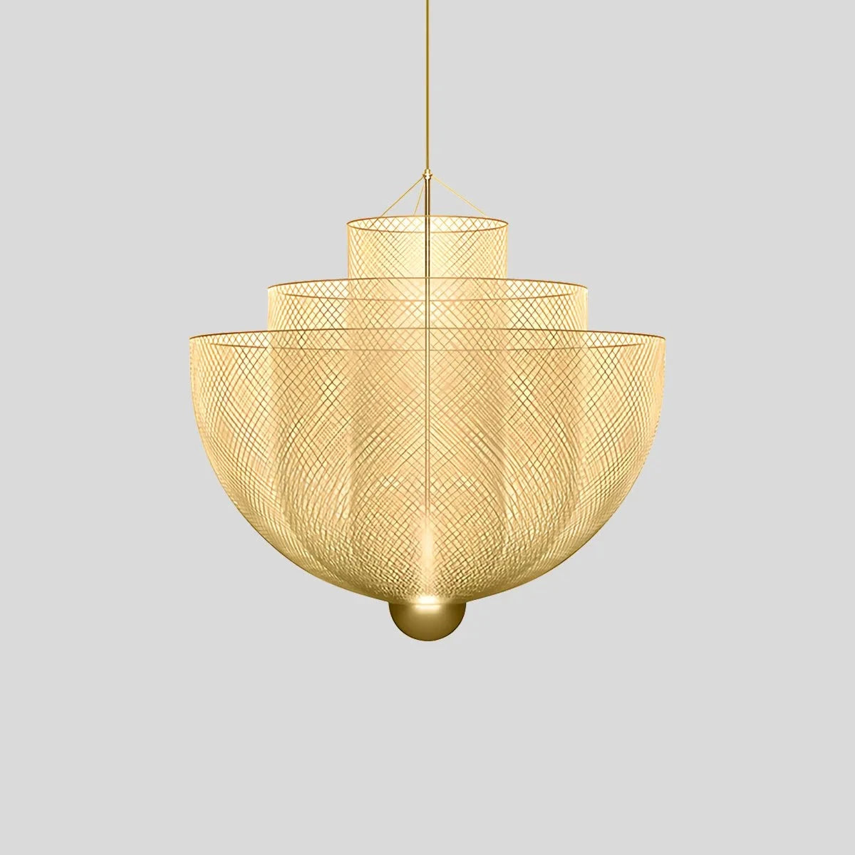 Antizer Meshmatics Hanging Lamp for Kitchens Dining Room Gold