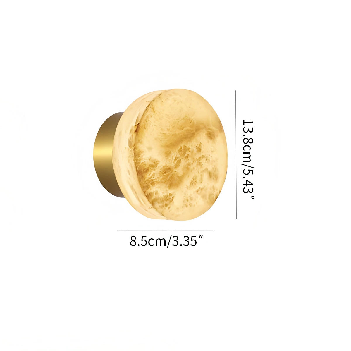 Antizer Simple Round Spanish Alabaster Wall Light for Hallway