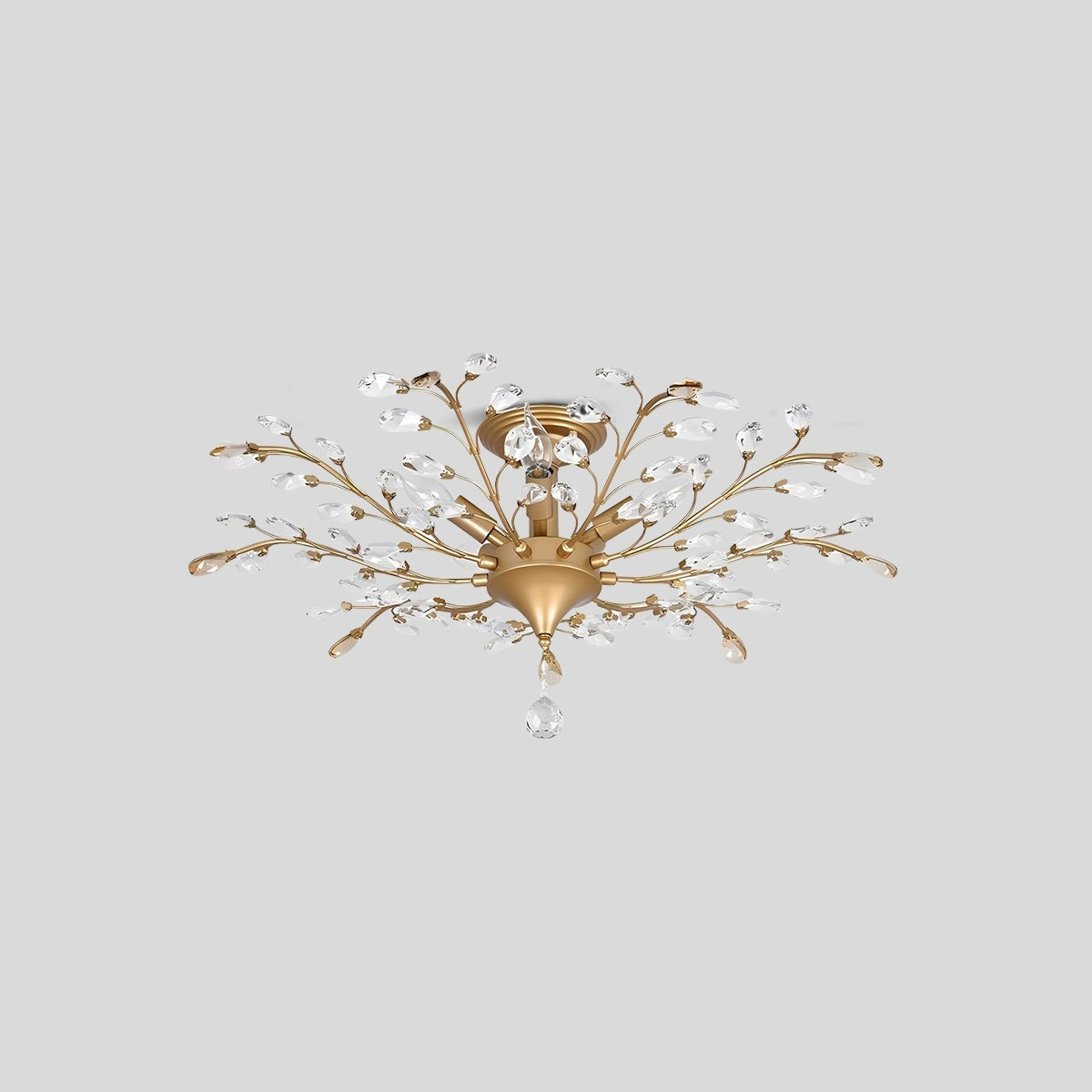 Antizer Branch Crystal Chandelier for Living Room Gold