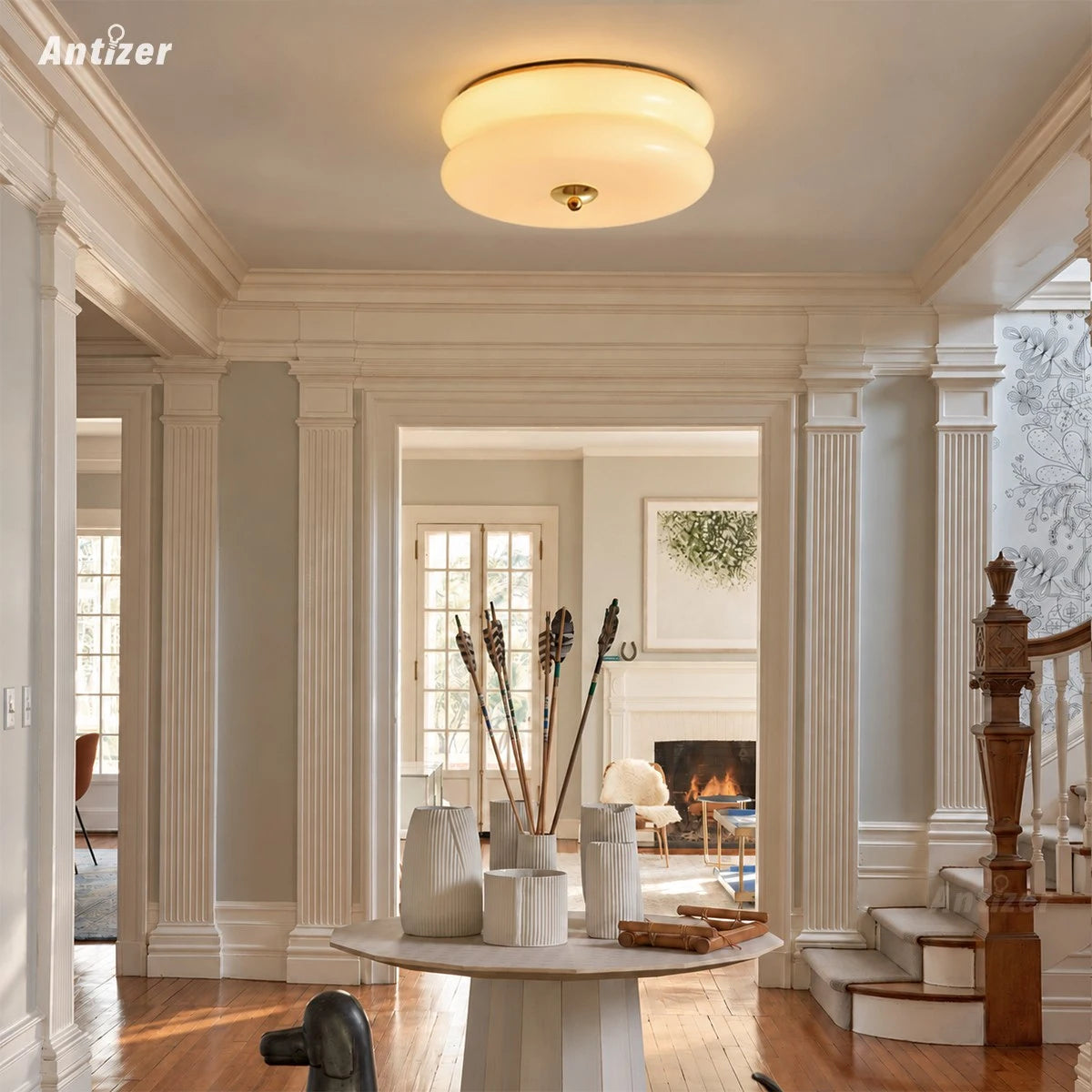 Antizer Art Deco Vintage Ceiling Light for Bedroom