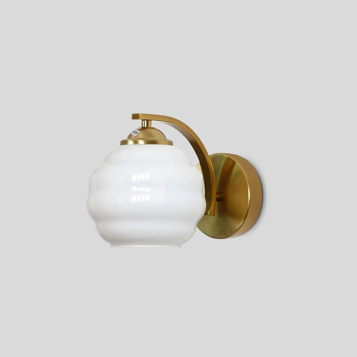 Antizer Art Deco Vintage Glass Wall Lamp Gold+White Warm Light