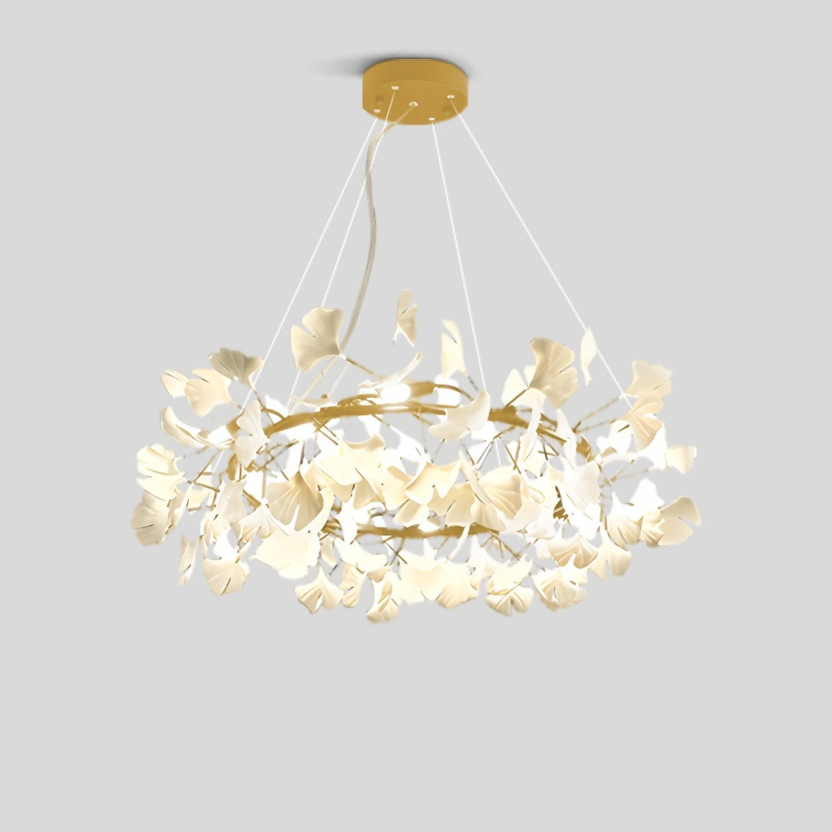 Antizer Ginkgo Chandelier-C Hanging Light Fixtures Gold