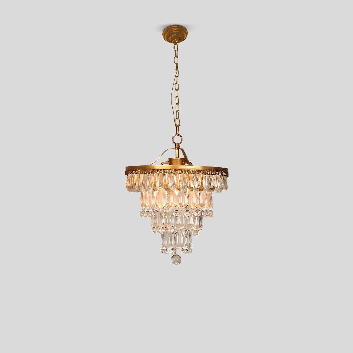 Antizer Droplet Crystal Chandelier for Dining Room Gold