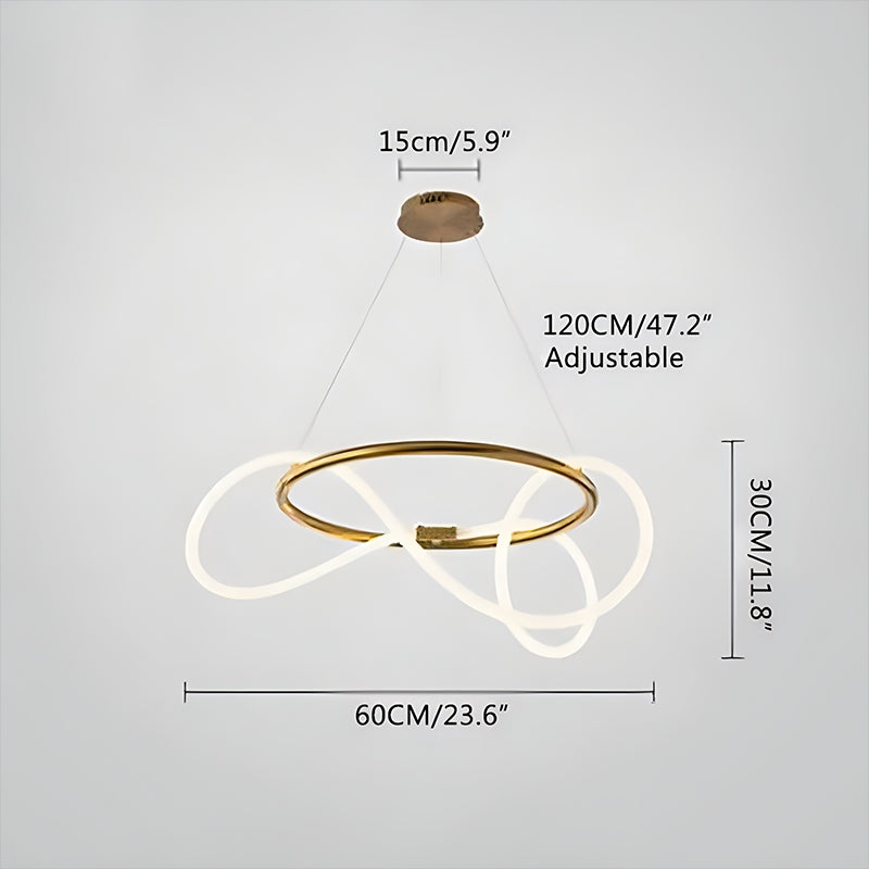 Antizer Modern Long Hose Led Pendant Light for Dining Room