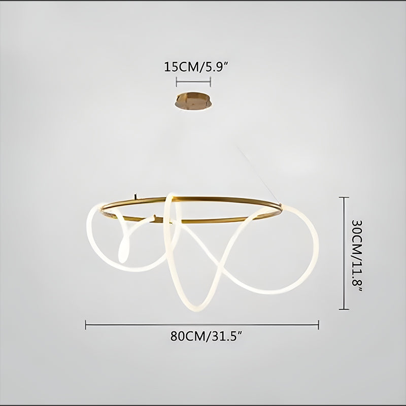 Antizer Modern Long Hose Led Pendant Light for Dining Room